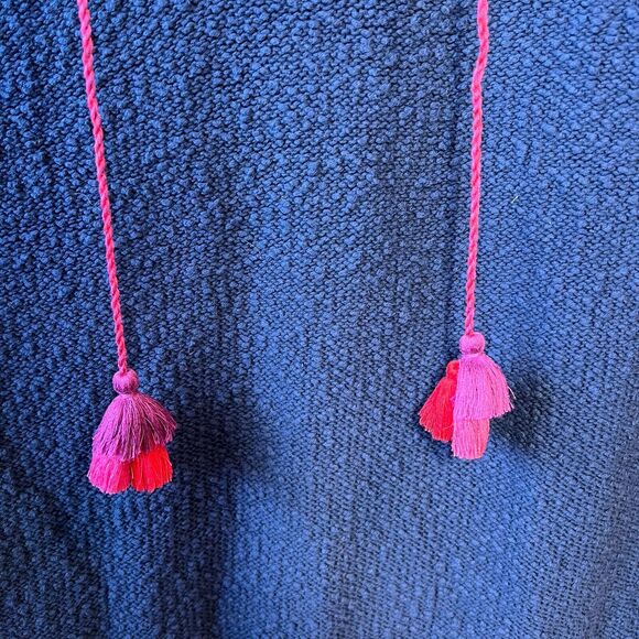 Tommy Bahama Eden Bay Tunic Knit Sweater Womens Sz. Small Navy Beach Embroidered - Picture 7 of 11